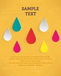 多彩水滴背景设计素材