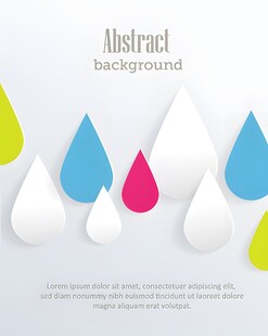 多彩水滴抽象背景图