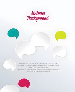 多彩对话气泡抽象背景图