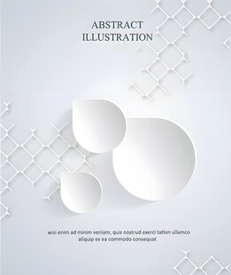简约白色几何抽象图案
