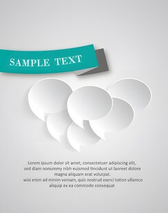 白色对话气泡背景模板