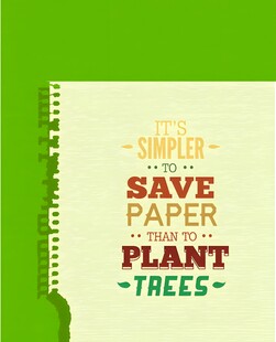 节约纸张保护树木标语