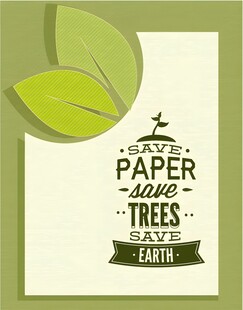 纸张与树木的环保主题