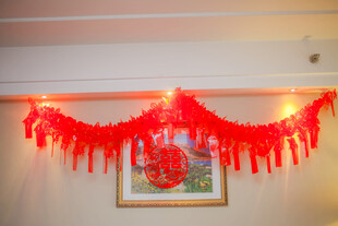 红色流苏装饰灯串挂饰