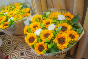 精美向日葵花束