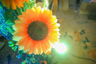 绚丽多彩的仿真向日葵花