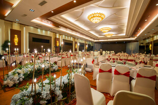 豪华宴会厅布置精美场景