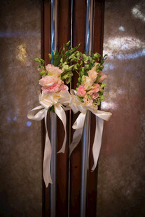 婚礼花柱装饰 浪漫花束