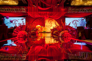 中式喜庆红色装饰场景