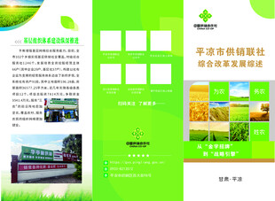 绿色农业宣传折页 供销社三折页