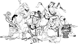 古代人物骑马场景图