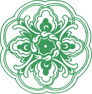 中式绿色传统花纹图案
