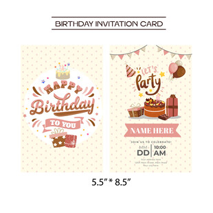 生日派对邀请卡