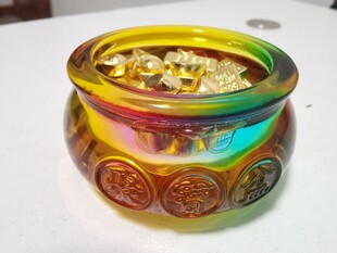 仿真彩色聚宝盆满盛金元宝