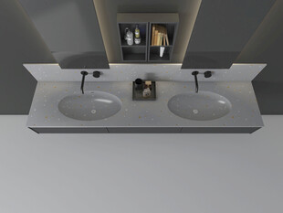 双盆洗手台现代简约设计