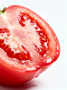 切开的新鲜红番茄