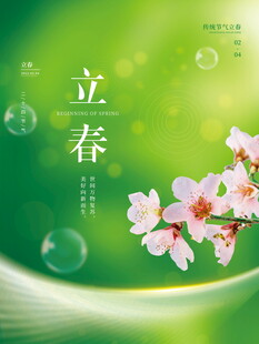 立春时节绽放的粉嫩春花