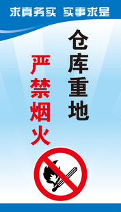 仓库重地严禁烟火标识