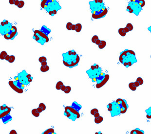 多彩卡通图案背景纹理