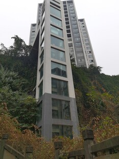 山坡上的现代高层住宅