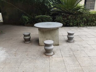 户外石桌石凳庭院景观