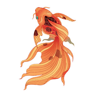 飘逸橙发的奇幻人物形象