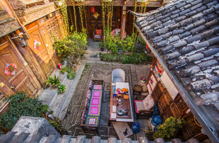 中式庭院内的雅致生活场景
