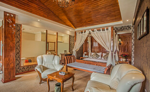 复古风格温馨客厅一角