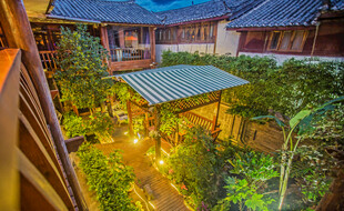中式庭院夜景雅致景观
