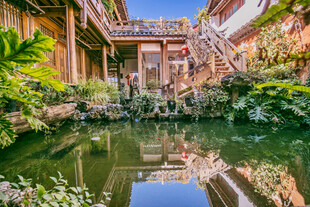 中式庭院池塘景观