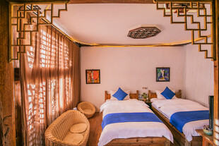 中式风格温馨双床卧室