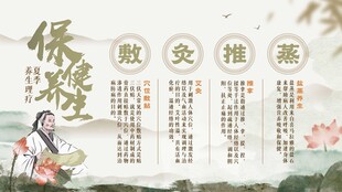 传统中医保健养生宣传海报