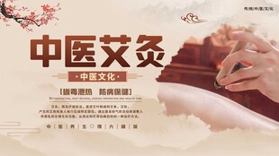 中医艾灸疗法宣传海报