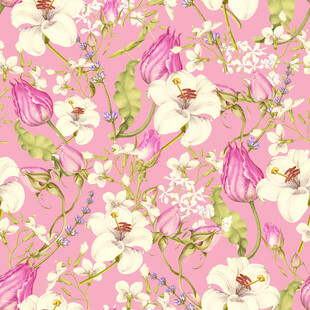 粉色花卉图案背景纹理