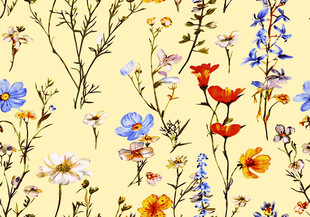 多彩花卉图案背景图