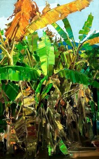 香蕉林油画