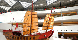 古代帆船模型展示