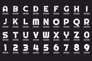 复古风格字母数字设计