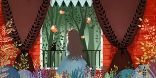 梦幻舞台场景插画