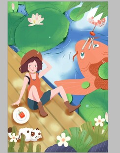 女孩与萌宠的奇幻田园之旅