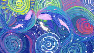 梦幻绚丽的抽象漩涡图案