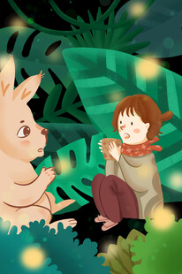 女孩与小兔的奇幻夜晚