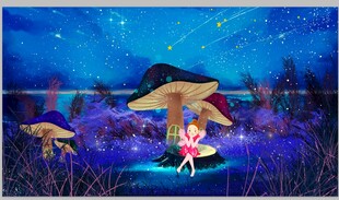 梦幻海底蘑菇状珊瑚景观