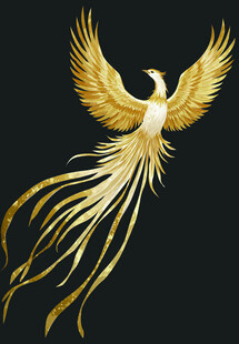 婚房金色凤凰 展翅飞舞