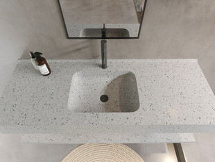 简约水磨石洗手台设计