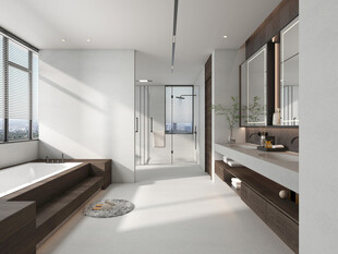 现代简约风明亮浴室设计