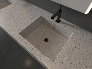 现代简约风石英石洗手台