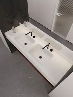 现代双槽洗手台设计