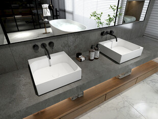 现代简约风格双洗手台