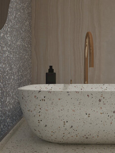 现代简约风大理石浴缸